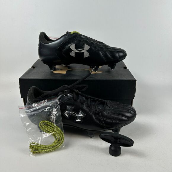 Under Armour Hydrastrike II SG Soccer Cleats Women US 8.5 Black with Extra Laces - Picture 1 of 14
